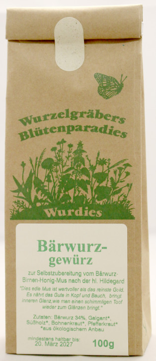 Bärwurzgewürz, für die Bärwurz-Birnen-Kur, 100% bio 100g