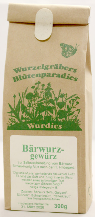 Bärwurzgewürz, für die Bärwurz-Birnen-Kur, 100% bio 300g