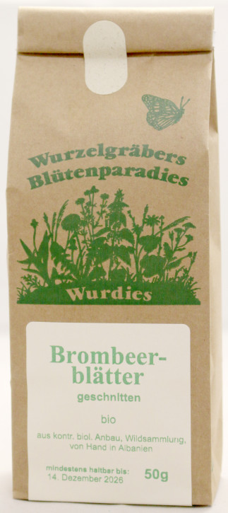 Brombeerblätter, geschnitten, bio, wild