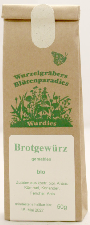 Brotgewürz, grob gemahlen, 0,5-1mm, bio