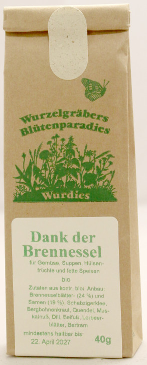 Dank der Brennessel, gemahlen, bio