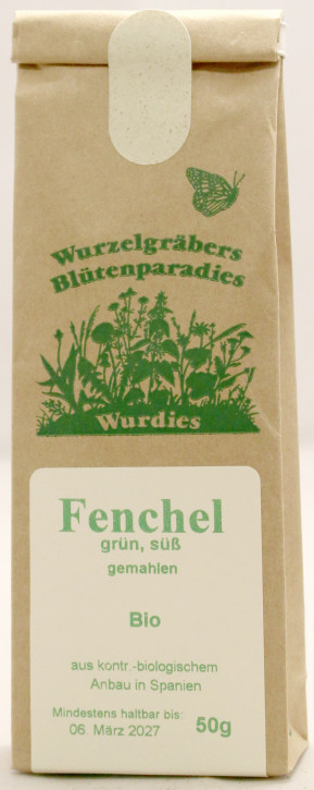 Fenchel, grün, süß, gemahlen, bio