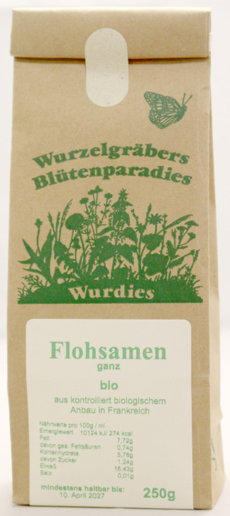 Flohsamen, ganz, bio