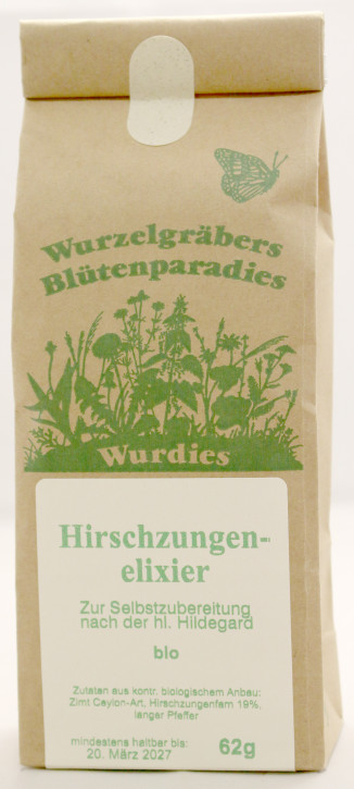 Hirschzungenelixier, "Durchatmen II", Kräutermix zum Kochen in 2,5 Liter Wein, bio