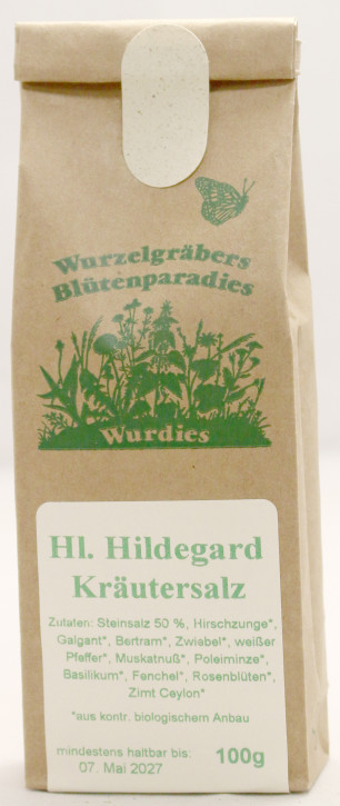 Hildegard-Kräutersalz, mit Hirschzungenfarn, bio