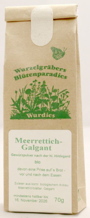 Meerrettich-Galgant-Gewürz, gemahlen, bio