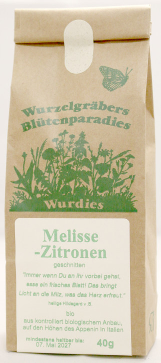 Melisse, Zitronen-, geschnittenes Blatt, bio