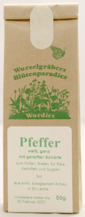 Pfeffer, schwarz, klare Schärfe, ganz, bio