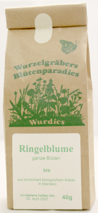 Ringelblumen, ganz, mit Kelch, bio